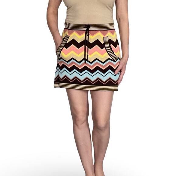 Missoni zigzag-pattern Degradé Mini Skirt | Orange